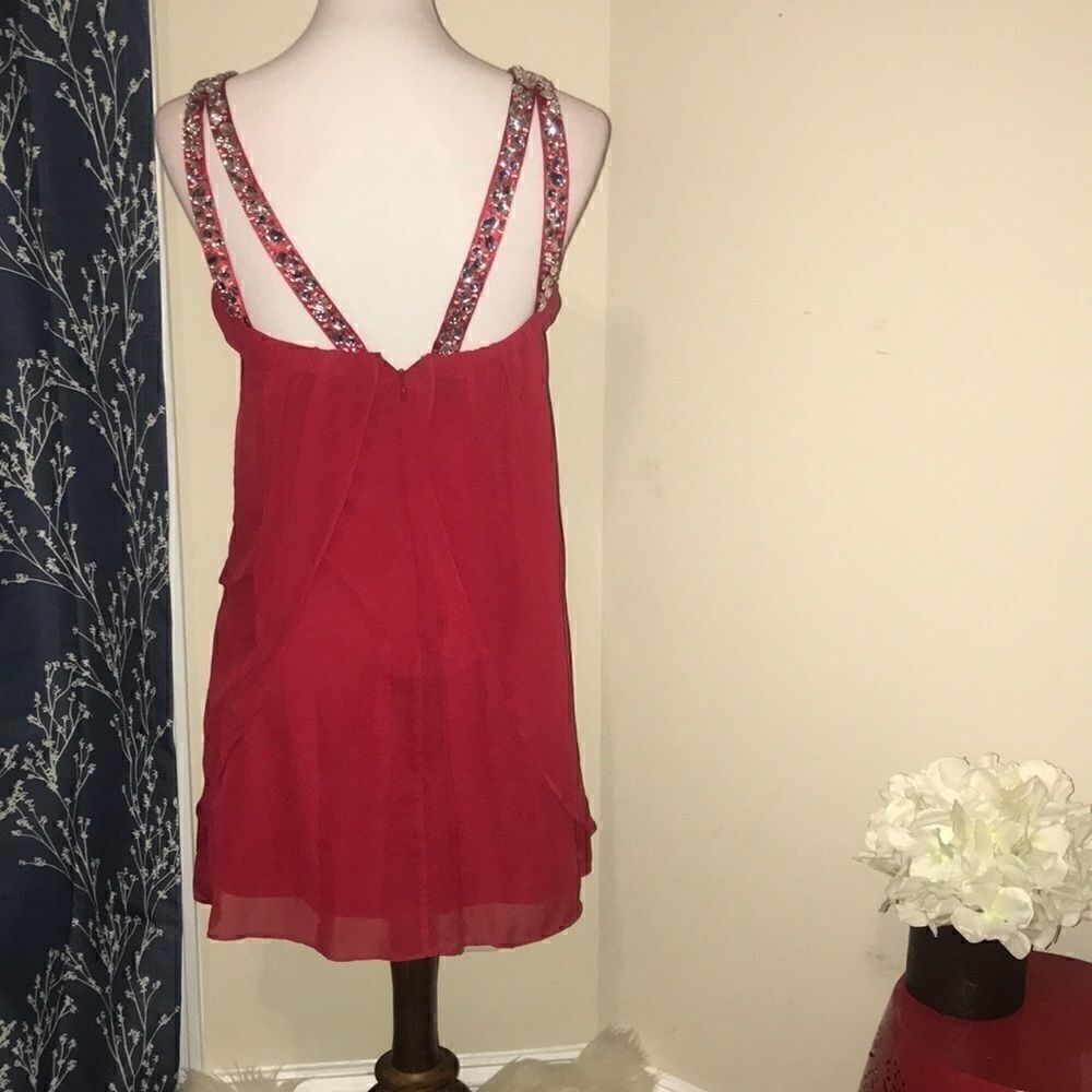 Adrianna Papell Flyaway Dress with Beaded Straps - Picture 3 of 8